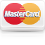The image shows the MasterCard logo with two overlapping circles, one red and one yellow, and the word MasterCard written across the center in white text.
